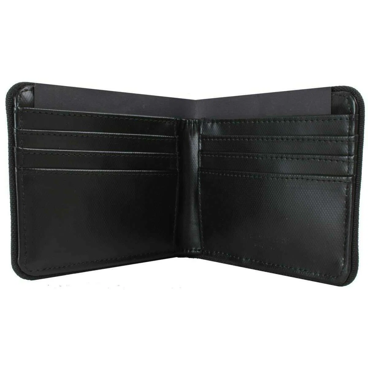 Fred Perry Tonal Billfold Wallet - Black/Gold - Image 4
