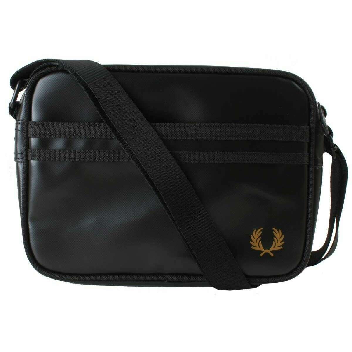 Fred Perry Tonal Mini Classic Shoulder Bag - Black/Gold