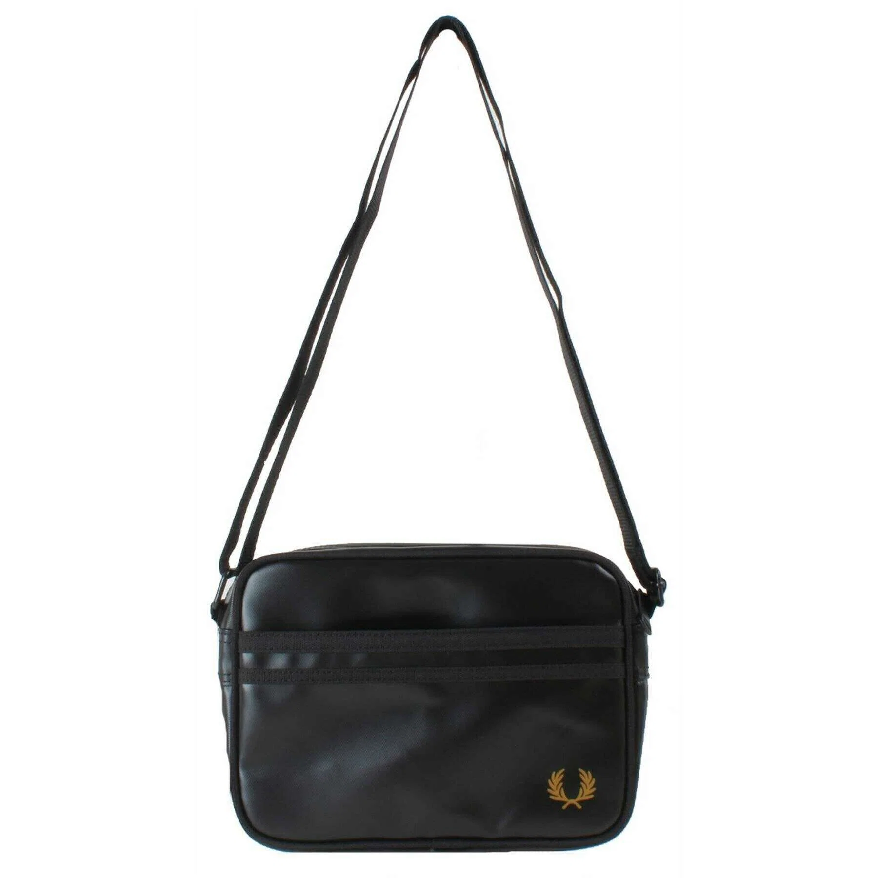 Fred Perry Tonal Mini Classic Shoulder Bag - Black/Gold - Image 2