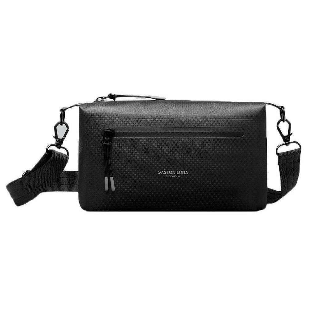 Gaston Luga Lightweight DuoSeal Crossbody Bag - Black