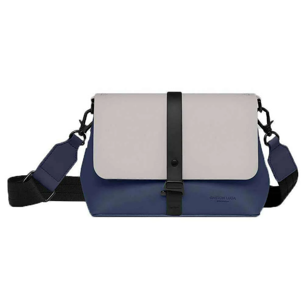 Gaston Luga Splash Crossbody Bag - Dark Blue/Taupe Grey