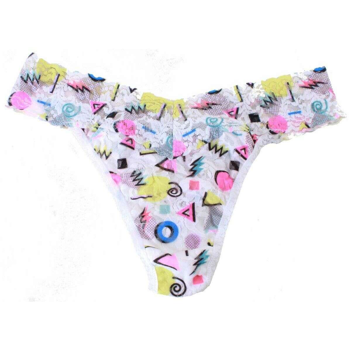Hanky Panky 80s Rad Geo Original Rise Thong - White/Multi