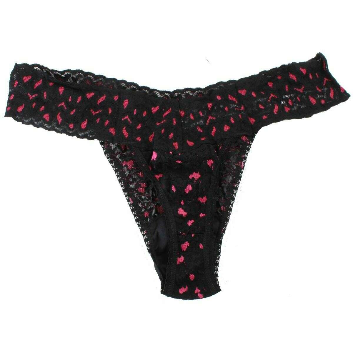Hanky Panky Original Rise Thong - Cross-Dyed Leopard Black/Pink - Image 2