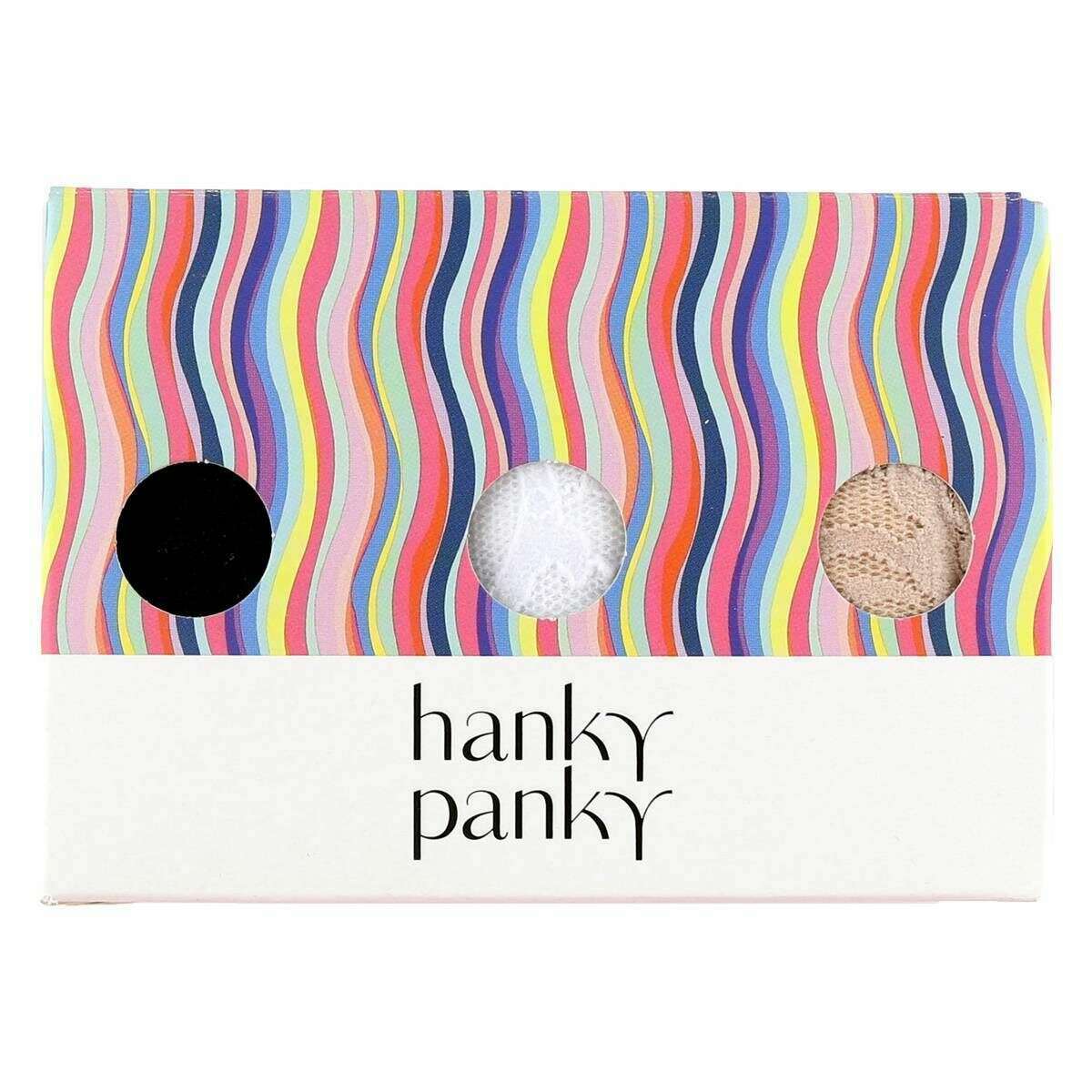 Hanky Panky Signature Lace 3 Pack Low Rise Thong - Black/White/Chai Beige - Image 2