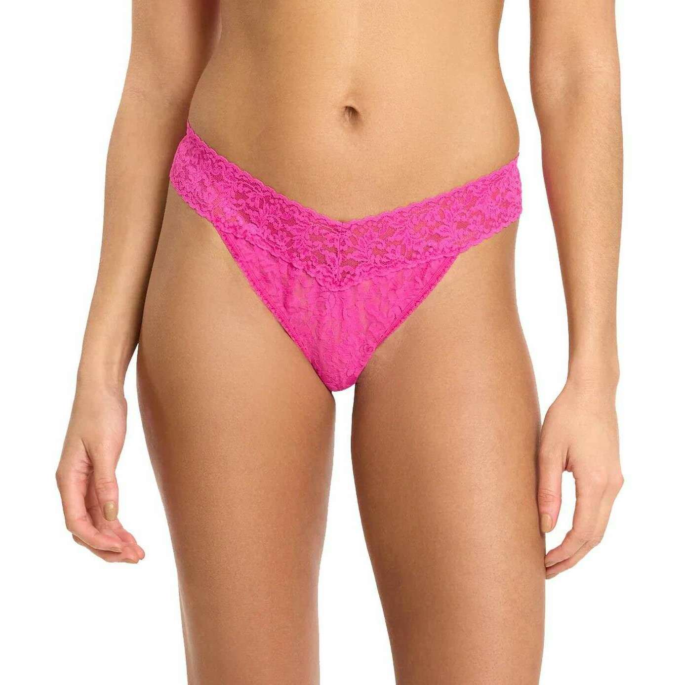 Hanky Panky Signature Lace Original Rise Thong - Marmalade Pink - Image 2