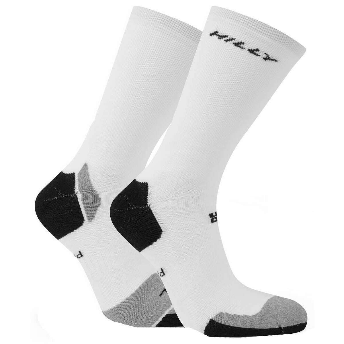 Hilly Marathon Fresh Crew Socks - White/Grey - Image 6