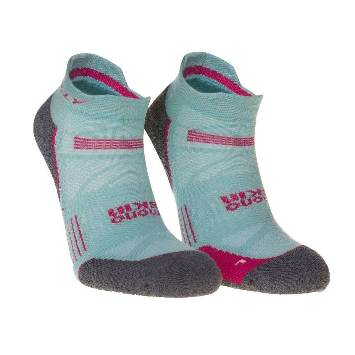 Hilly Supreme Socklet Med Socks - Aquamarine/Grey Marl - Image 4