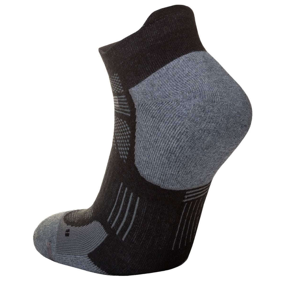 Hilly Supreme Socklet Med Socks - Black/Grey Marl - Image 2