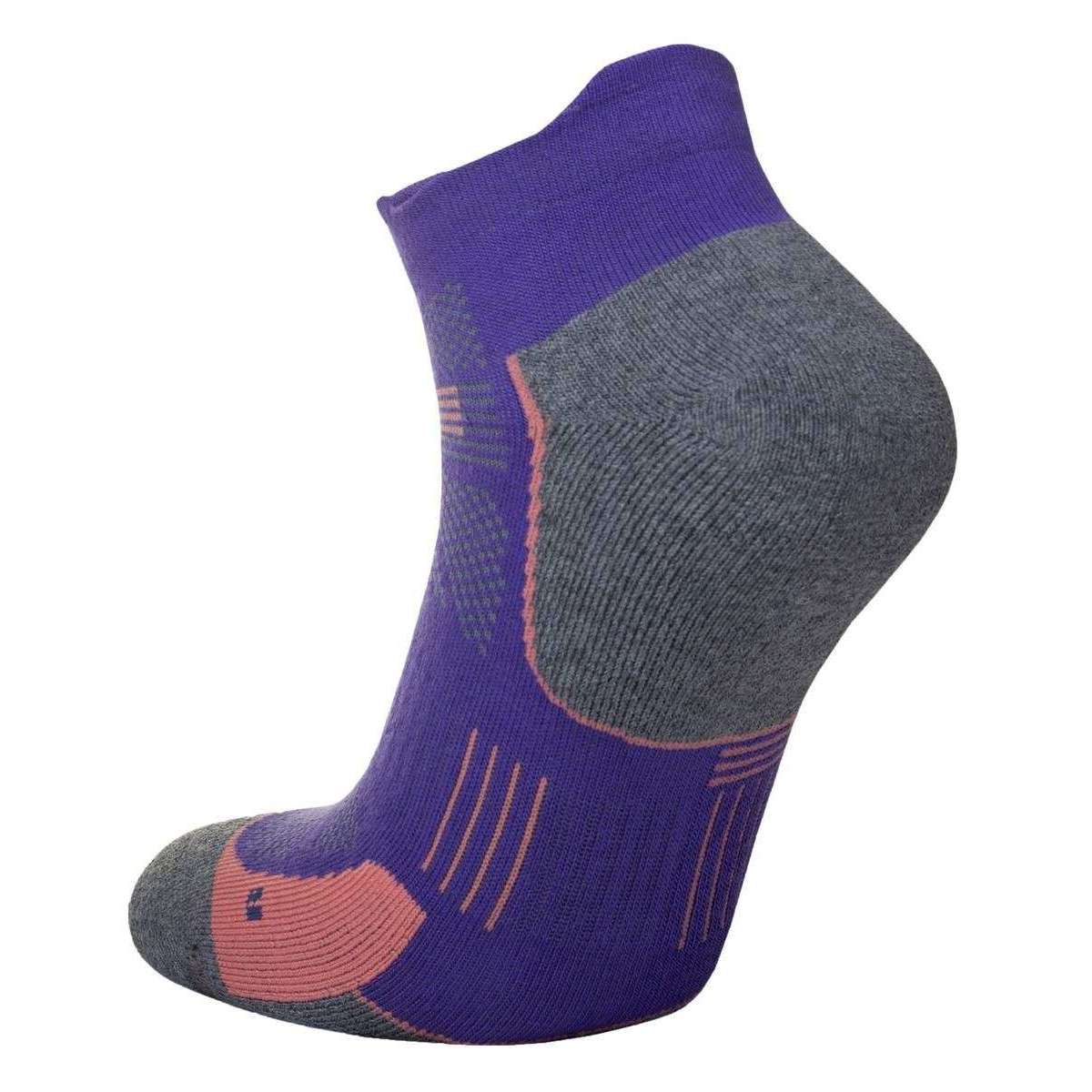 Hilly Supreme Socklet Med Socks - Plum/Grey Marl - Image 2