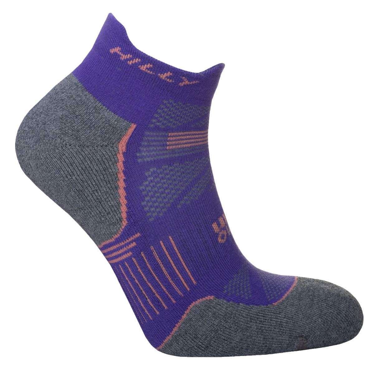 Hilly Supreme Socklet Med Socks - Plum/Grey Marl - Image 3