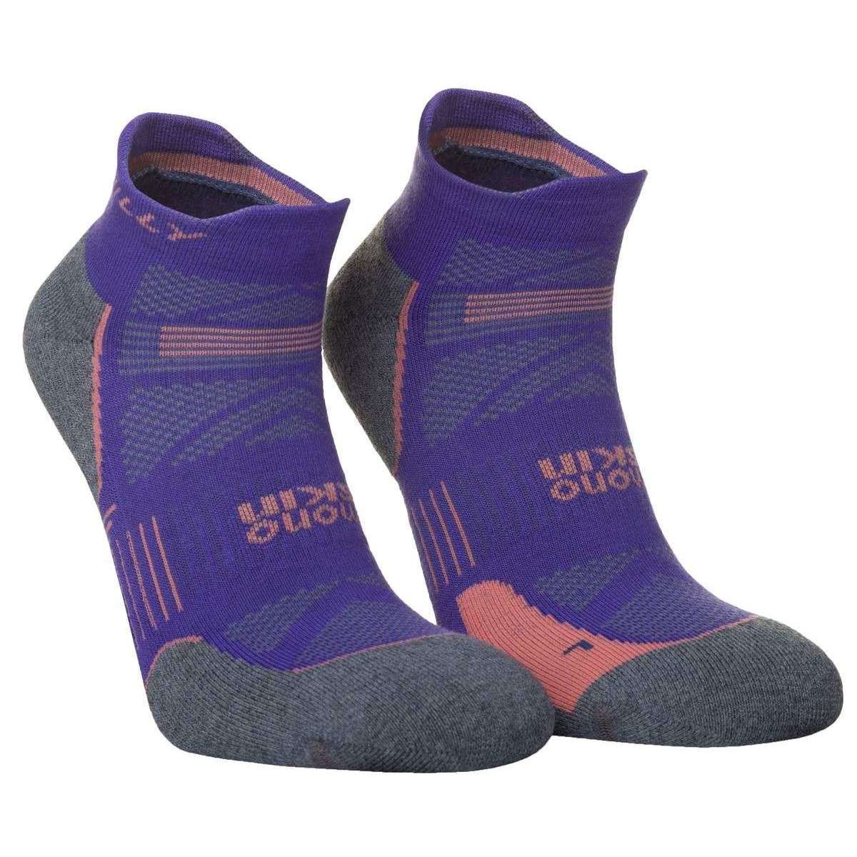 Hilly Supreme Socklet Med Socks - Plum/Grey Marl - Image 4