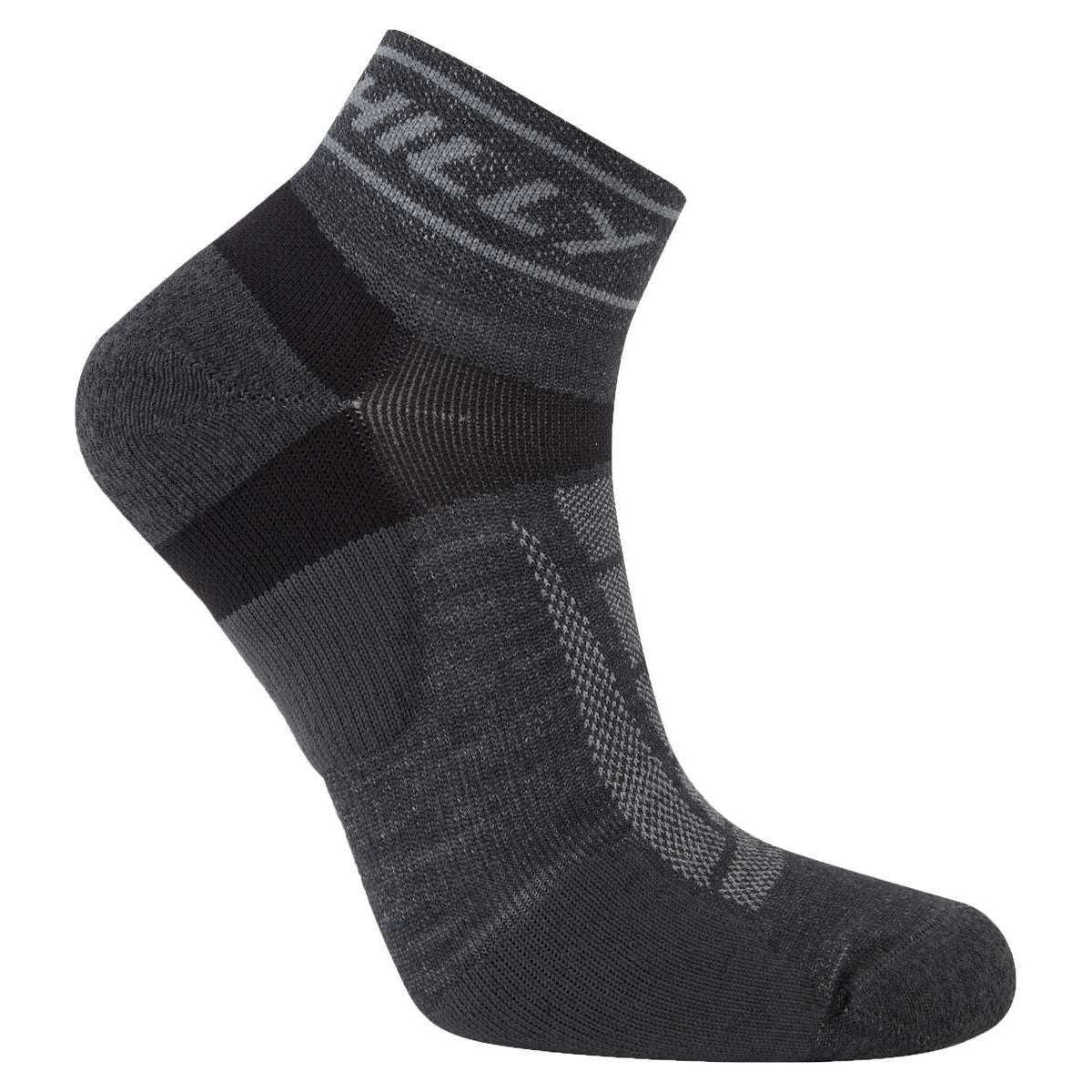 Hilly Trail Quarter Med Socks - Charcoal/Black - Image 2
