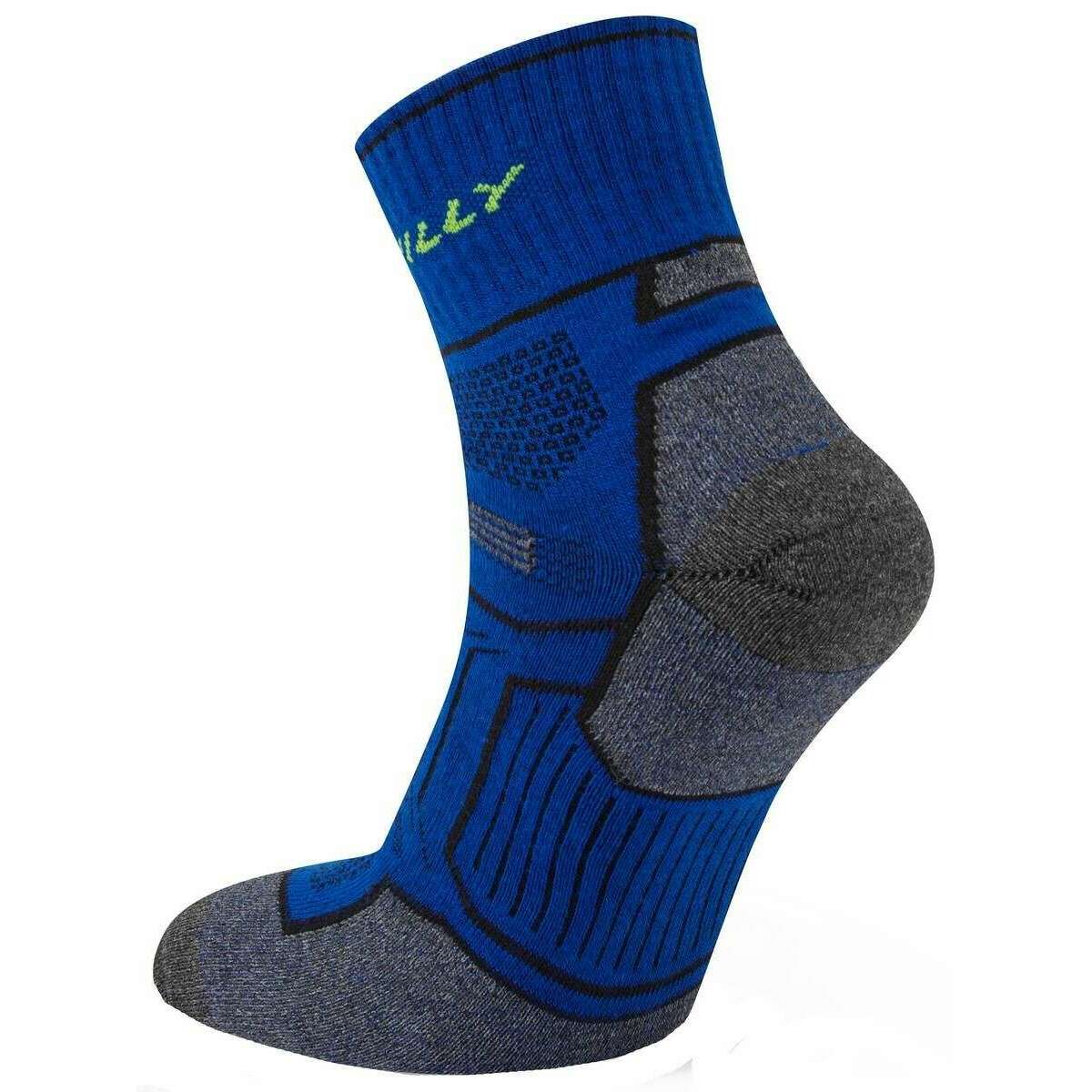 Hilly Twin Skin Anklet Socks - Cobalt Blue/Grey Marl - Image 2
