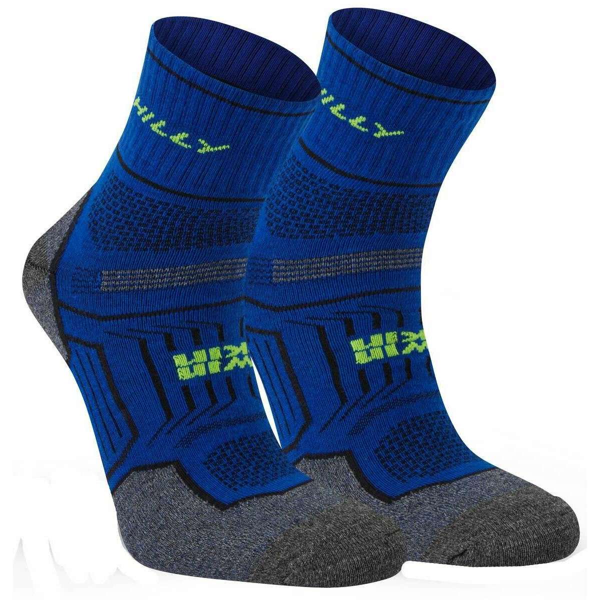 Hilly Twin Skin Anklet Socks - Cobalt Blue/Grey Marl - Image 4