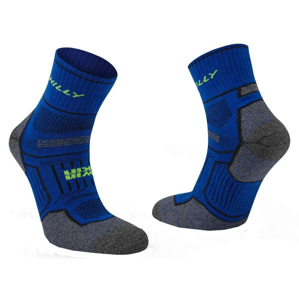 Hilly Twin Skin Anklet Socks - Cobalt Blue/Grey Marl - Image 5