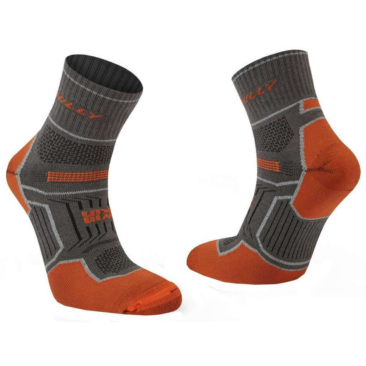 Hilly Twin Skin Anklet Socks - Dark Grey/Orange - Image 5