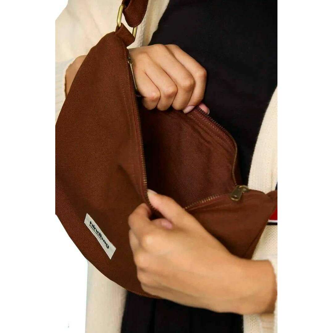 Hindbag Andrea Half Moon Bag - Chocolate Brown - Image 2