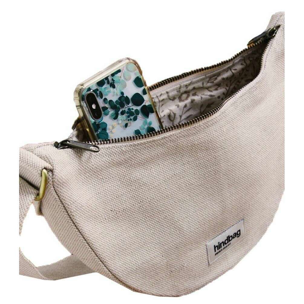 Hindbag Andrea Half Moon Bag - Jute Cream - Image 3