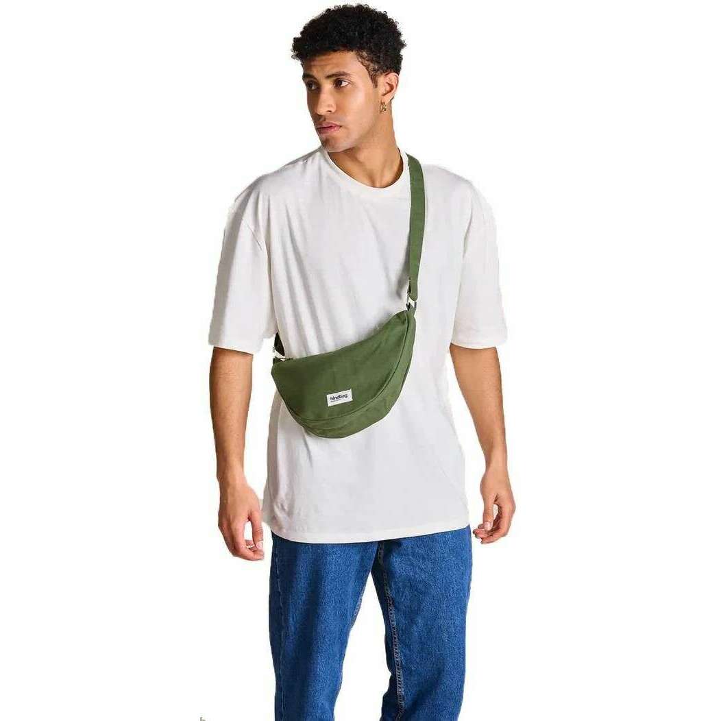 Hindbag Andrea Half Moon Bag - Olive Green - Image 4