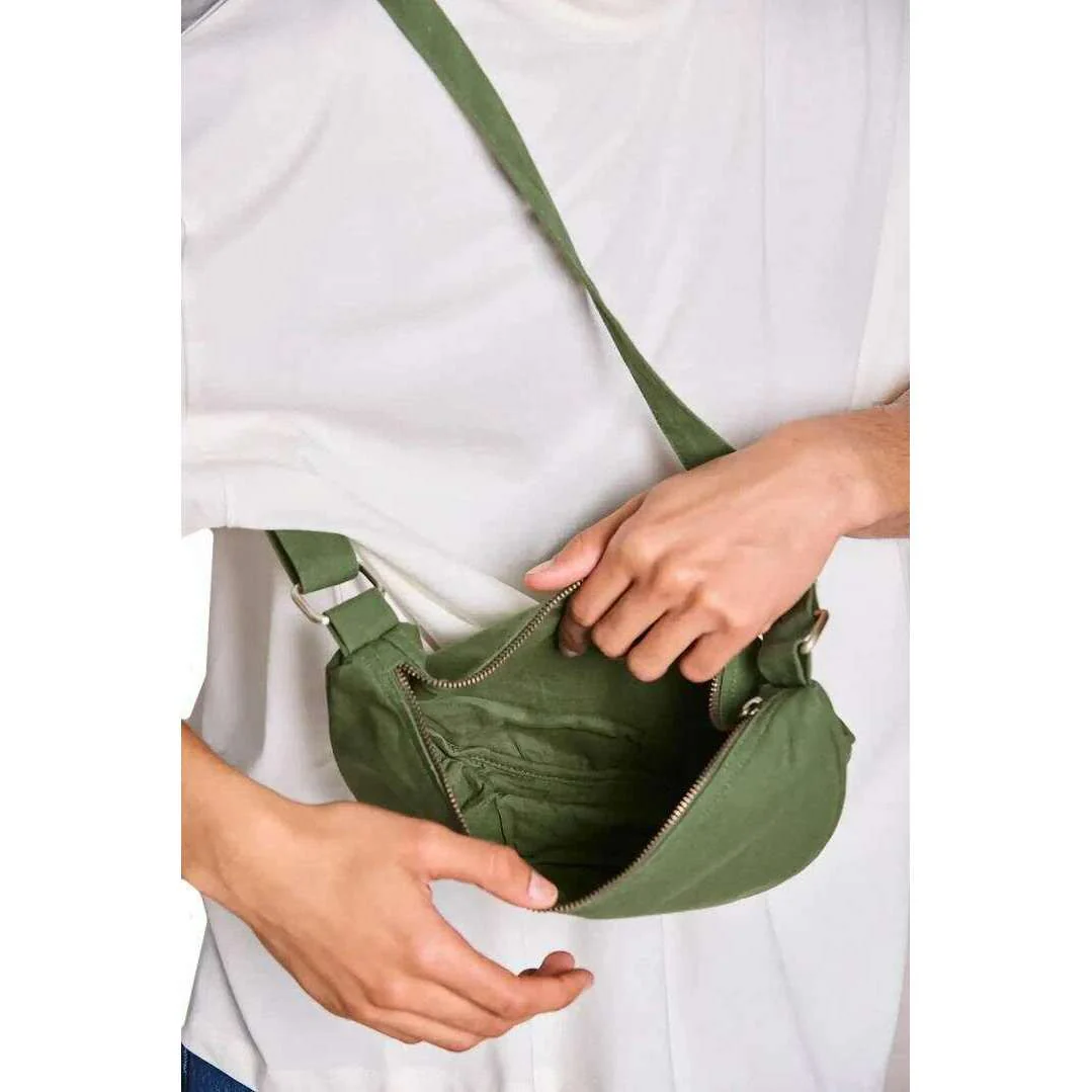 Hindbag Andrea Half Moon Bag - Olive Green - Image 5