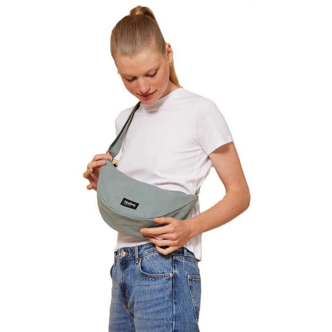 Hindbag Andrea Half Moon Bag - Sage Blue - Image 3