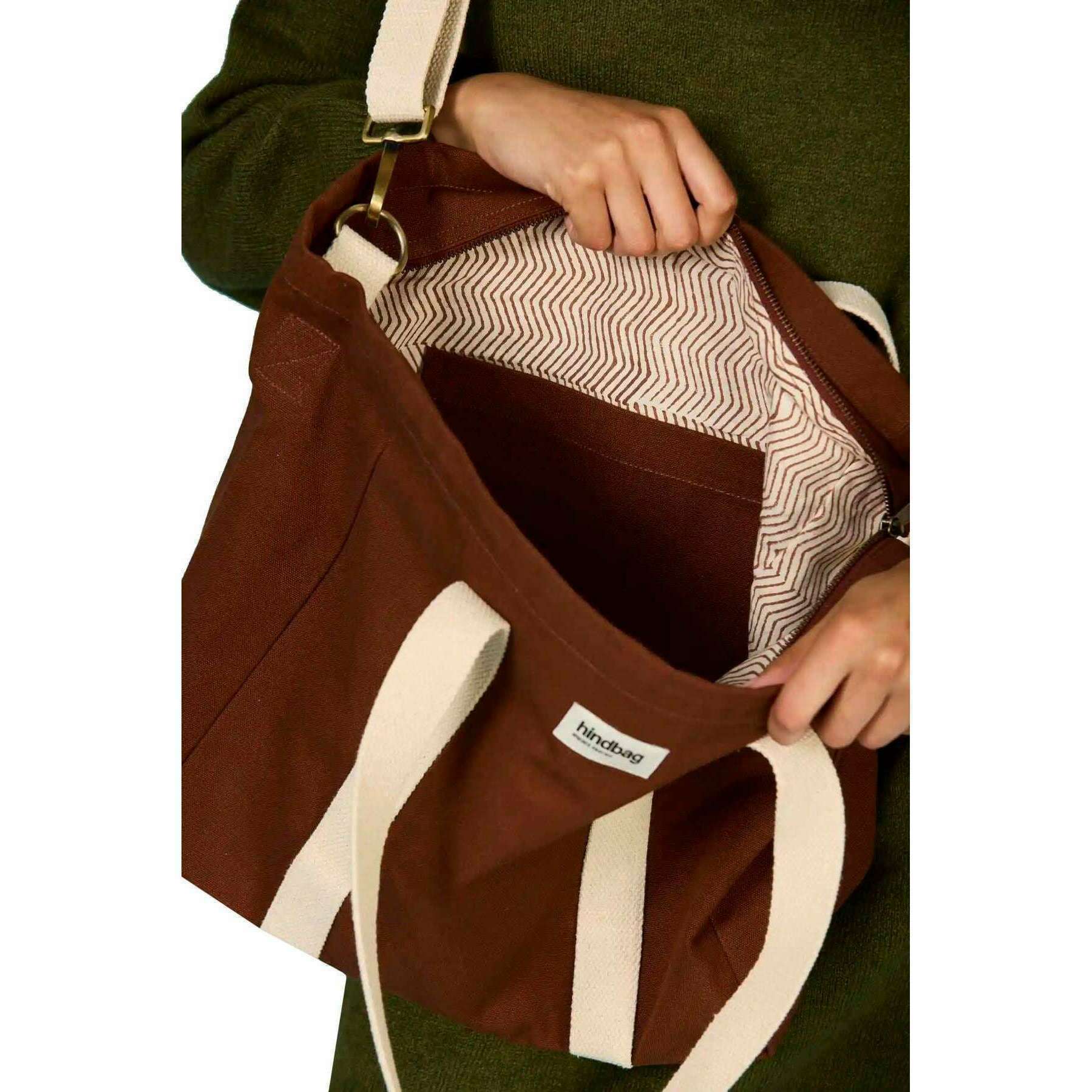 Hindbag Cesar Small Tote Bag - Chocolate Brown - Image 2