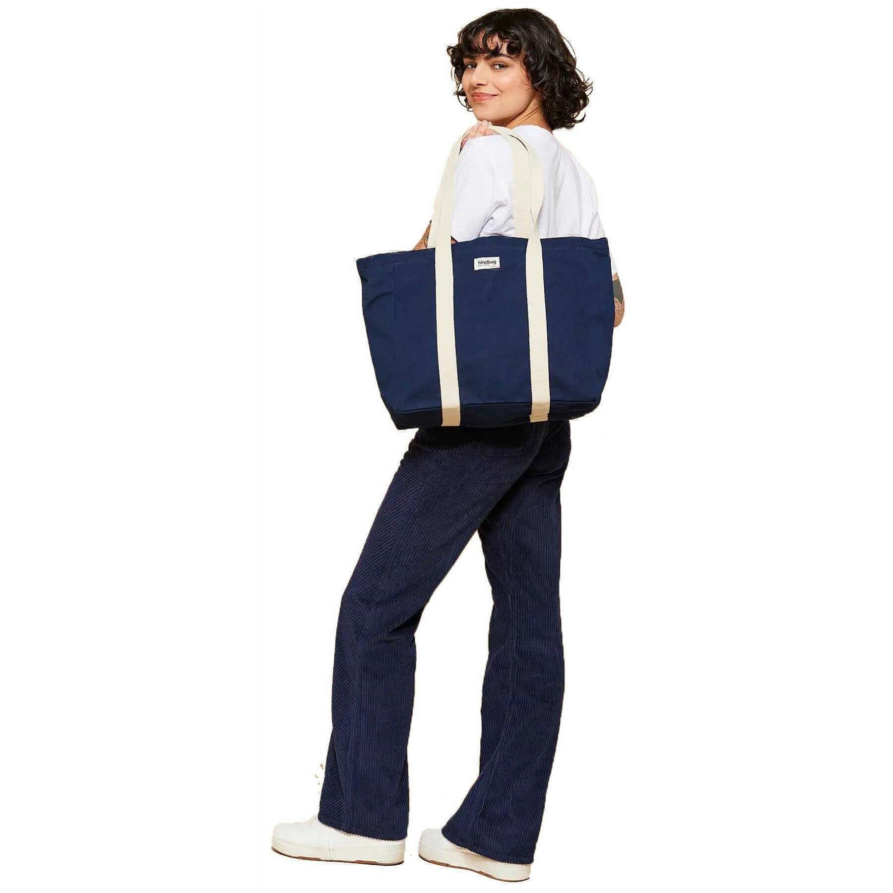 Hindbag Cesar Small Tote Bag - Navy Blue - Image 4