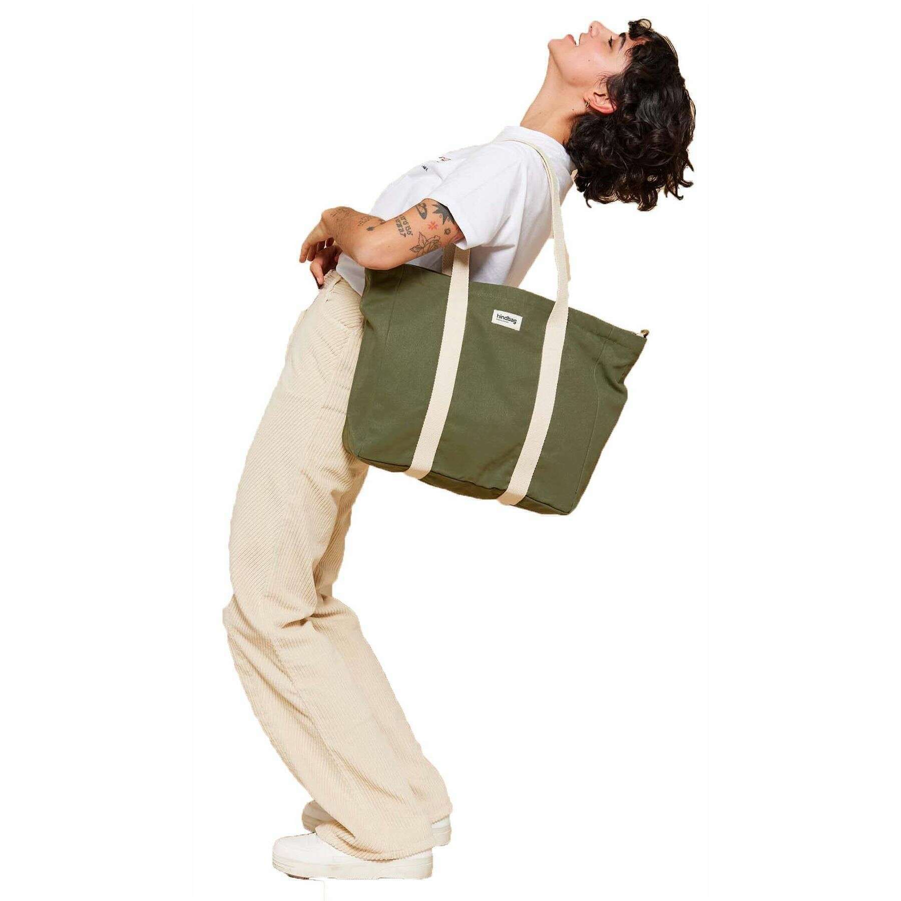 Hindbag Cesar Small Tote Bag - Olive Green - Image 3