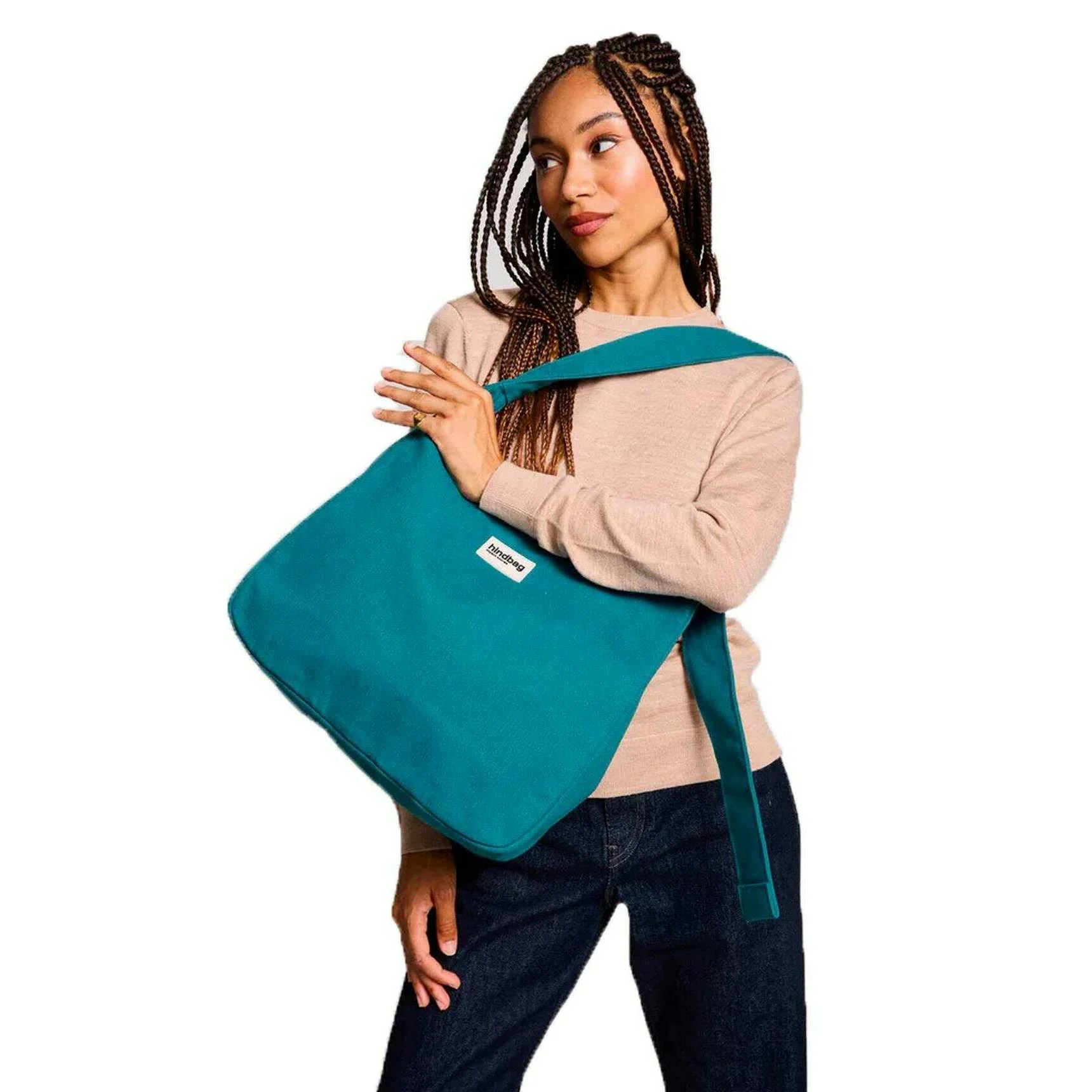 Hindbag Claire Hobo Bag - Peacock Blue - Image 4