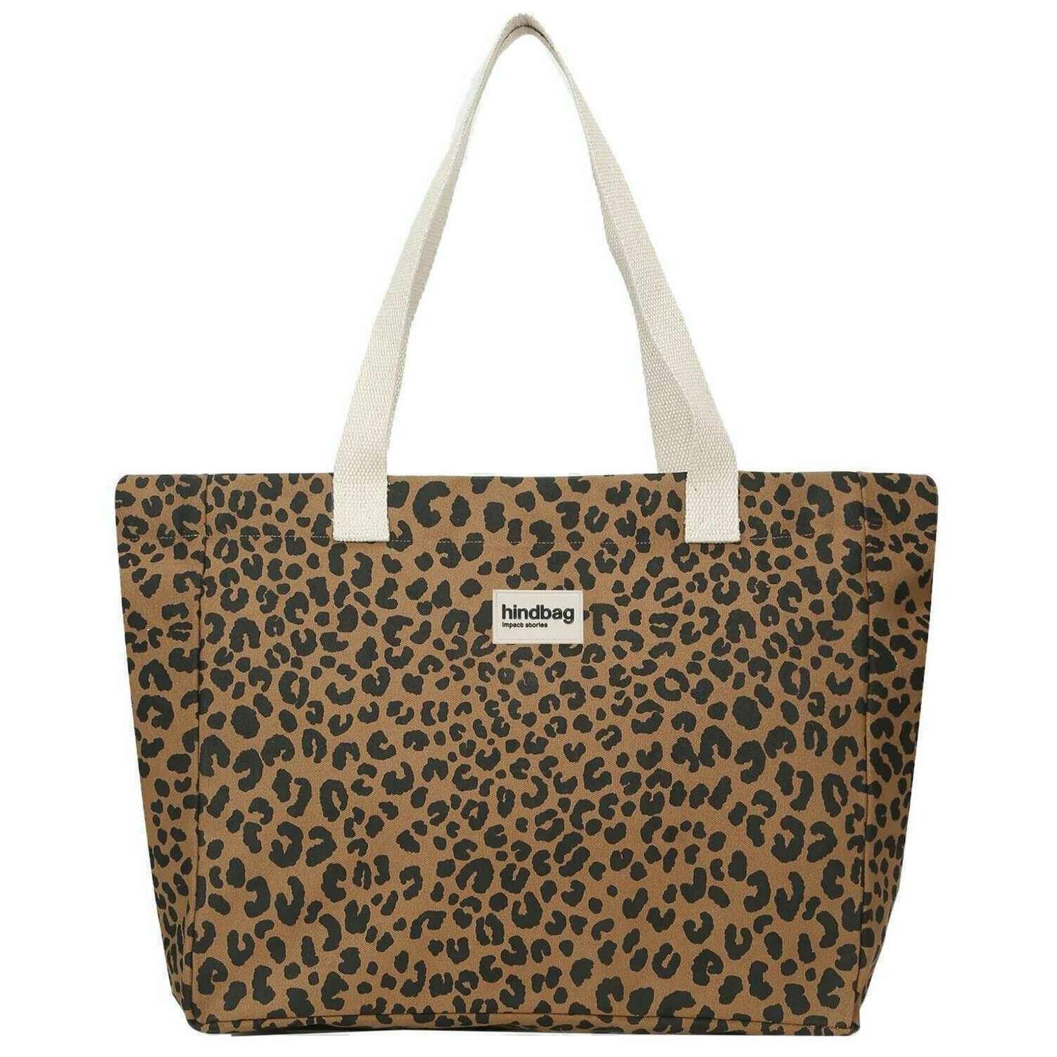 Hindbag Claude Beach Tote Bag - Leopard Cinnamon