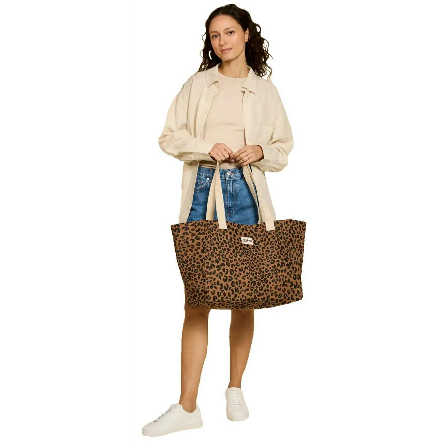 Hindbag Claude Beach Tote Bag - Leopard Cinnamon - Image 4