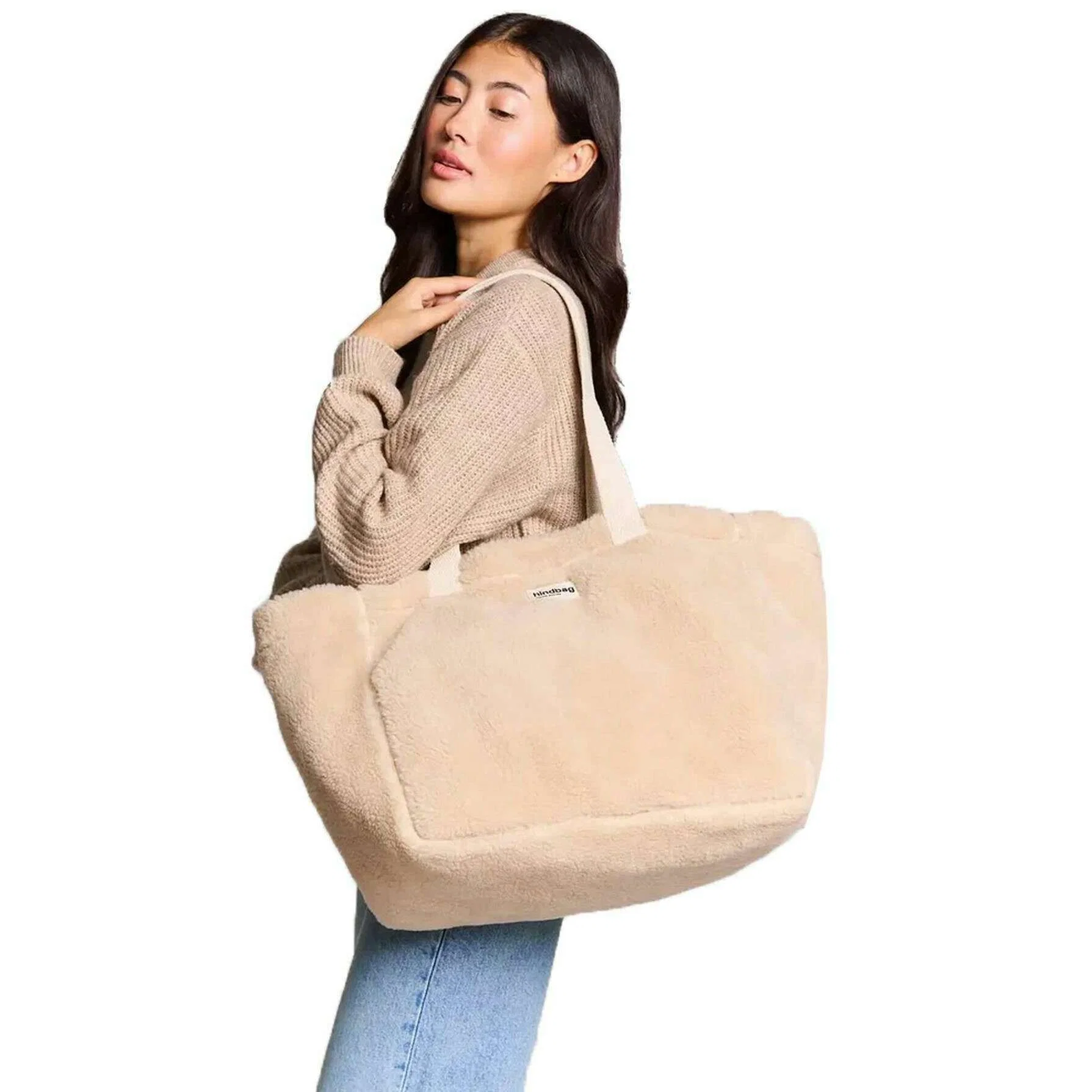 Hindbag Claude Beach Tote Bag - Teddy Beige - Image 5