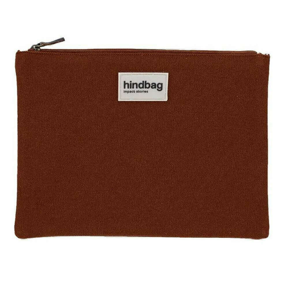 Hindbag Ema Medium Zipped Pouch - Chocolate Brown