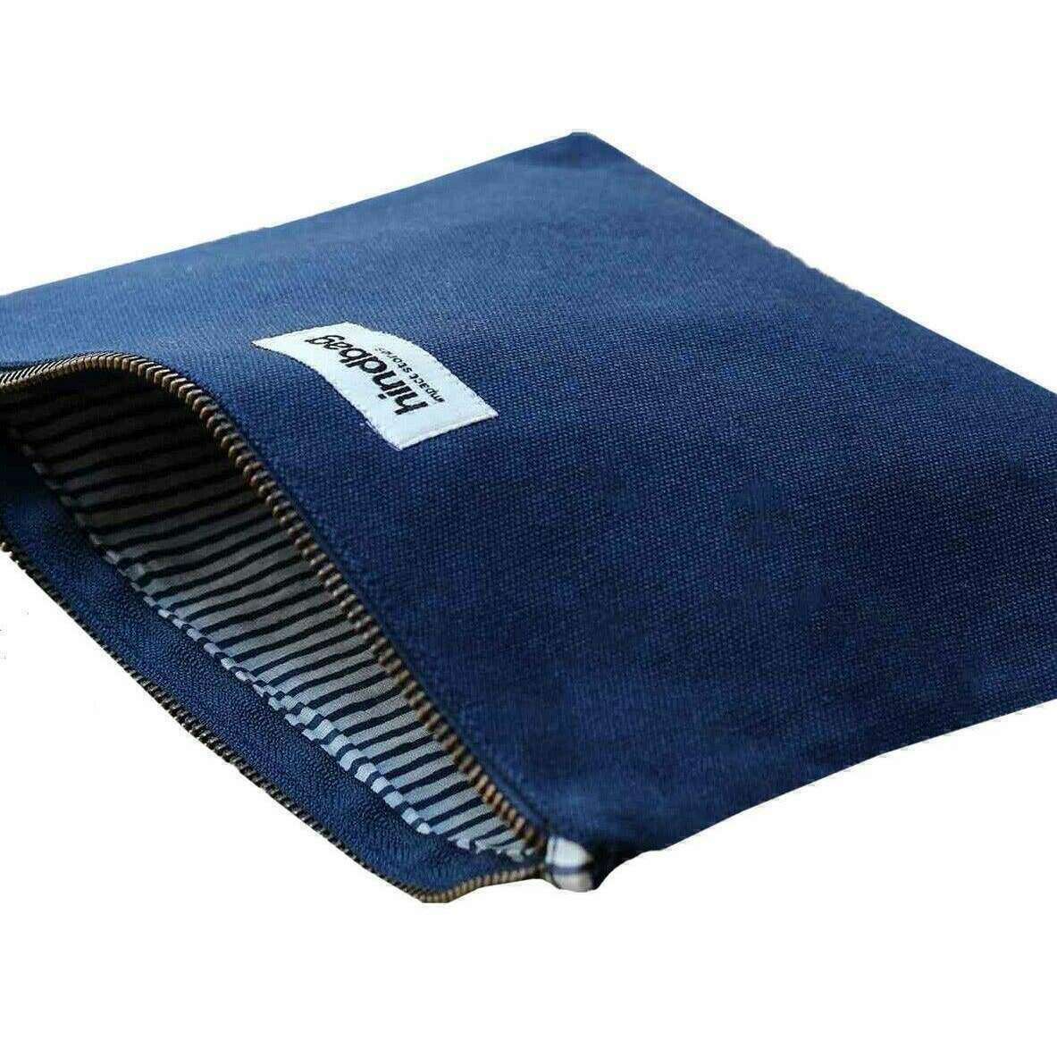 Hindbag Ema Medium Zipped Pouch - Navy Blue - Image 2