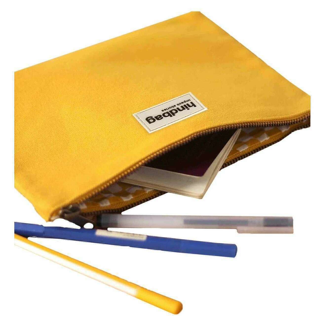 Hindbag Ema Medium Zipped Pouch - Saffron Yellow - Image 2