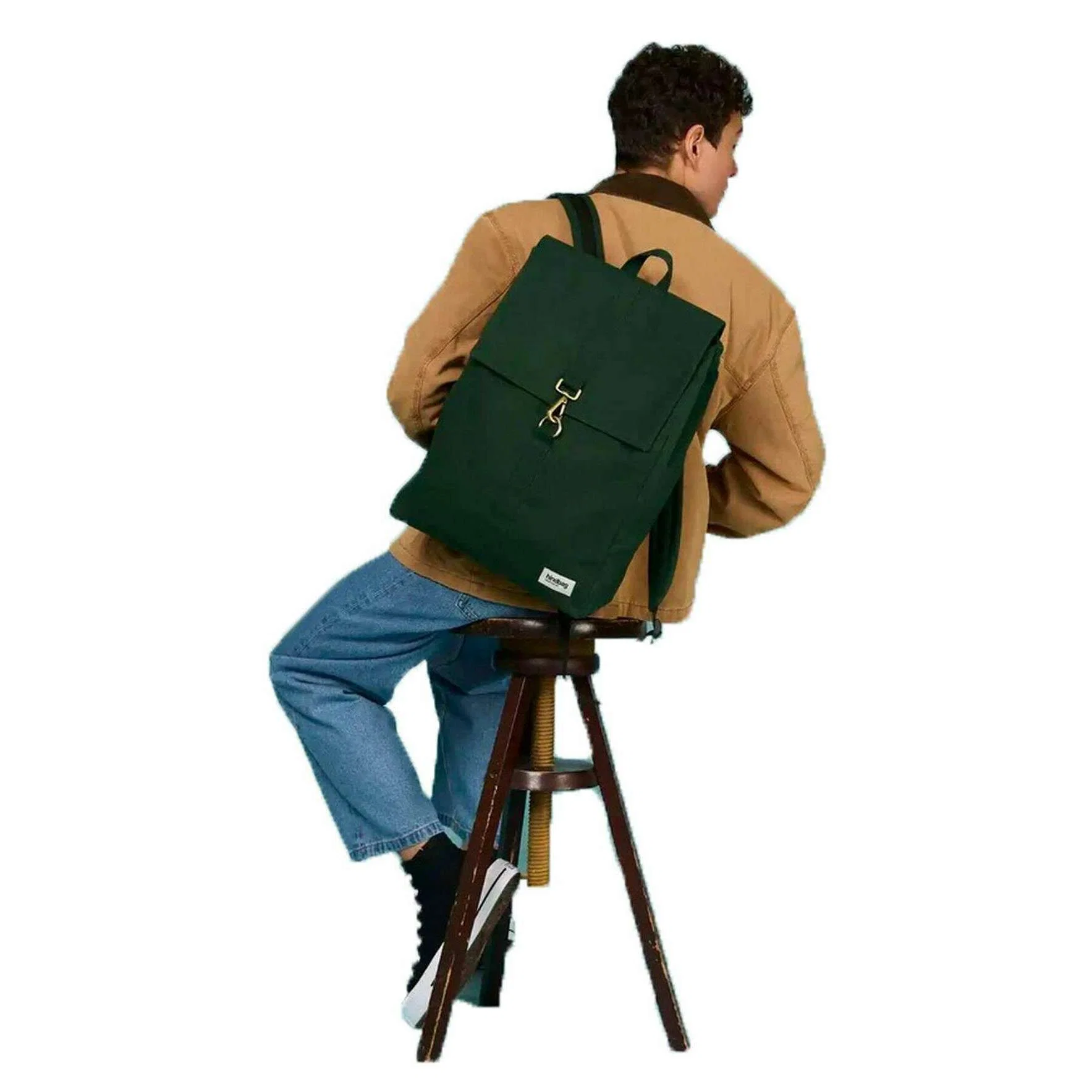 Hindbag Guillaume Flap Backpack - Forest Green - Image 2
