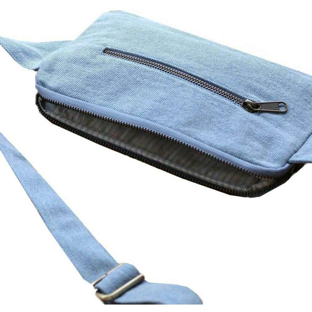 Hindbag Harry Rectangular Bum Bag - Denim Blue - Image 3