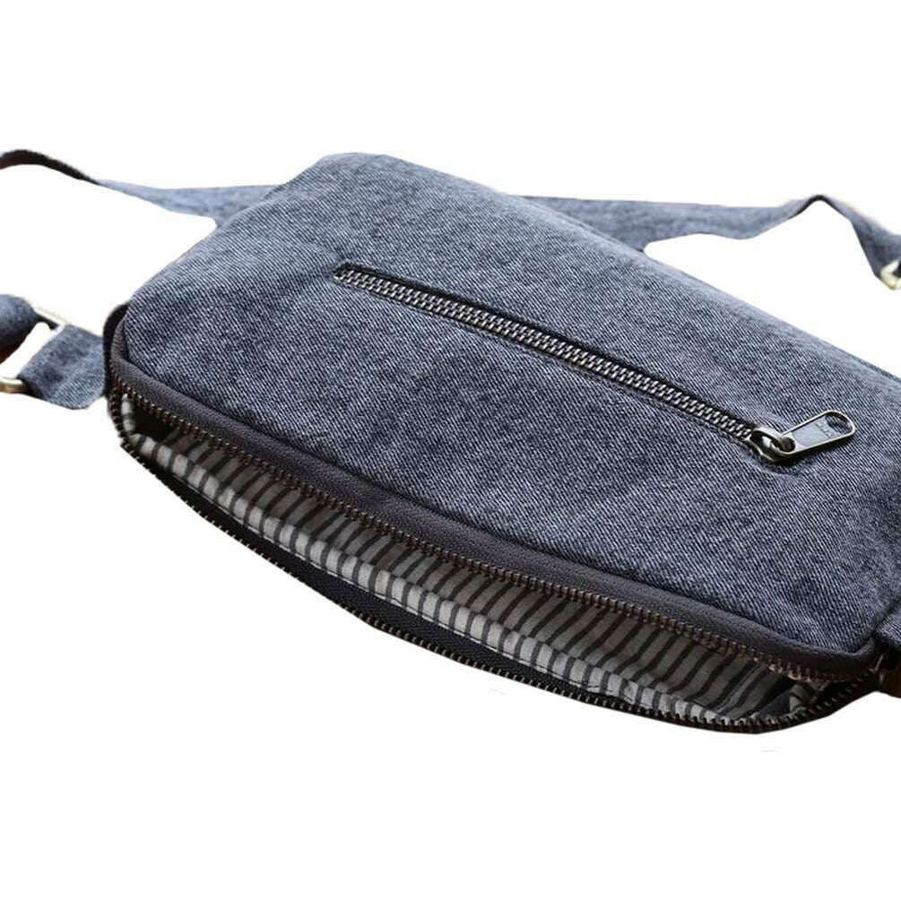 Hindbag Harry Rectangular Bum Bag - Denim Grey - Image 3