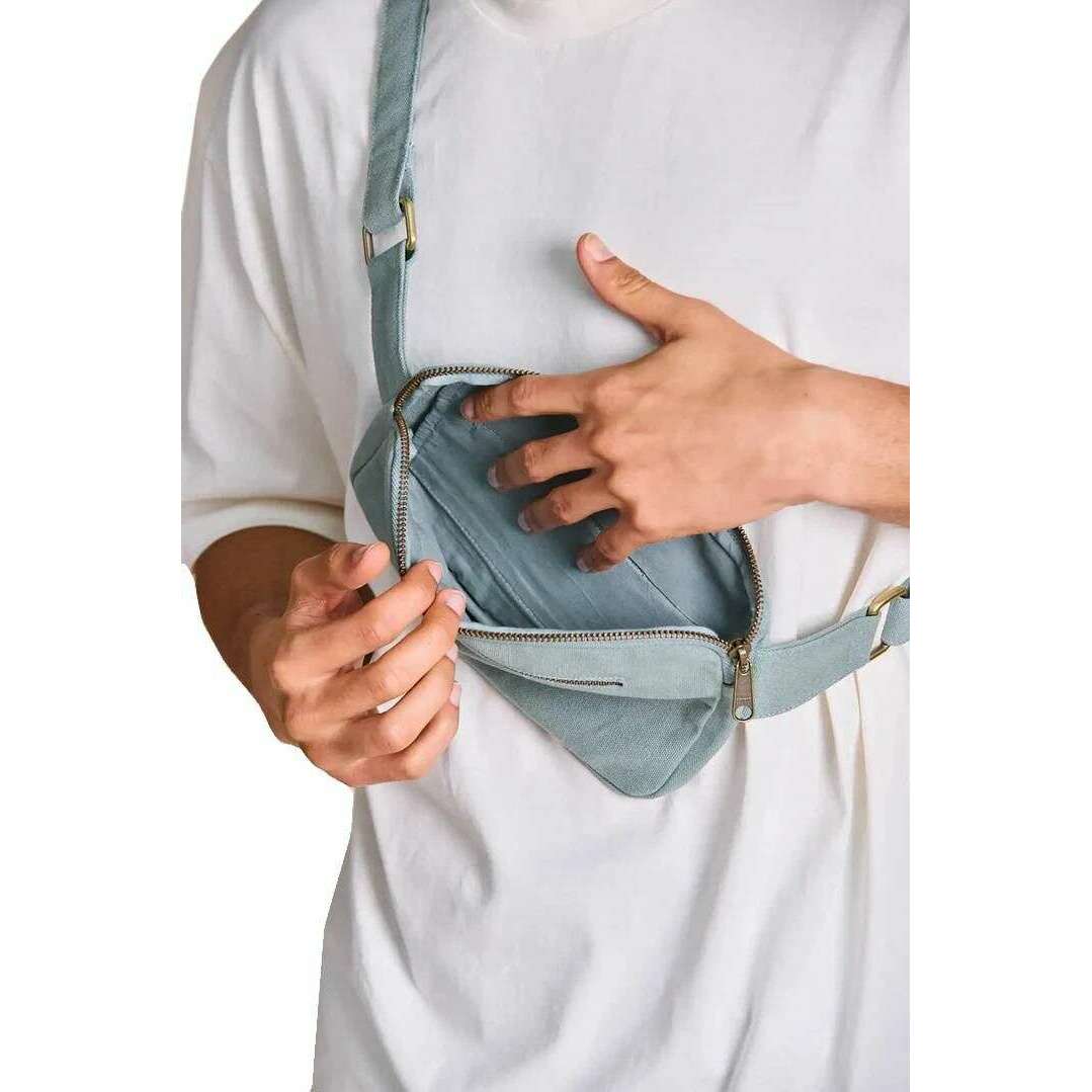 Hindbag Harry Rectangular Bum Bag - Sage Blue - Image 5