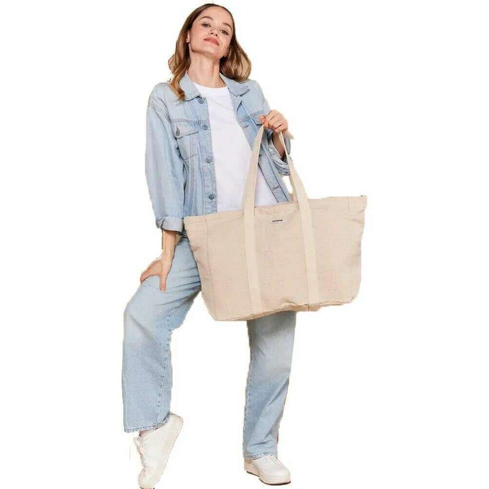 Hindbag Jean Weekend Bag - Jute Cream - Image 2
