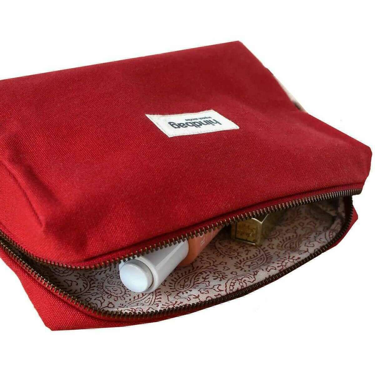 Hindbag Leon Toiletry Bag - Terracotta Red - Image 2