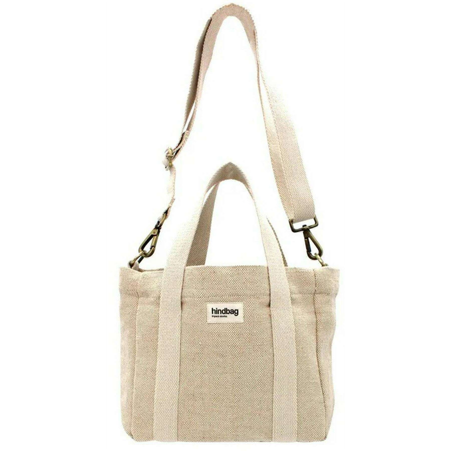 Hindbag Louise Square Crossbody Bag - Jute Cream