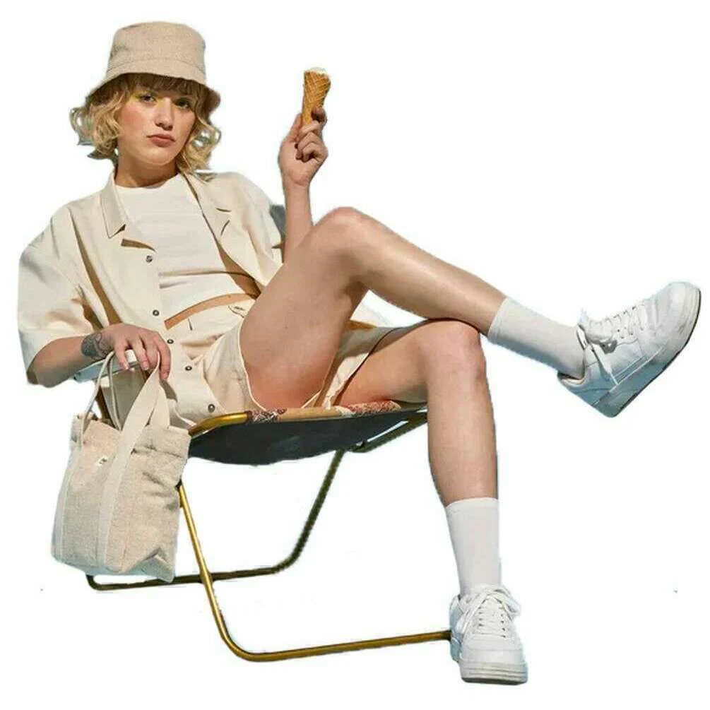 Hindbag Louise Square Crossbody Bag - Jute Cream - Image 3