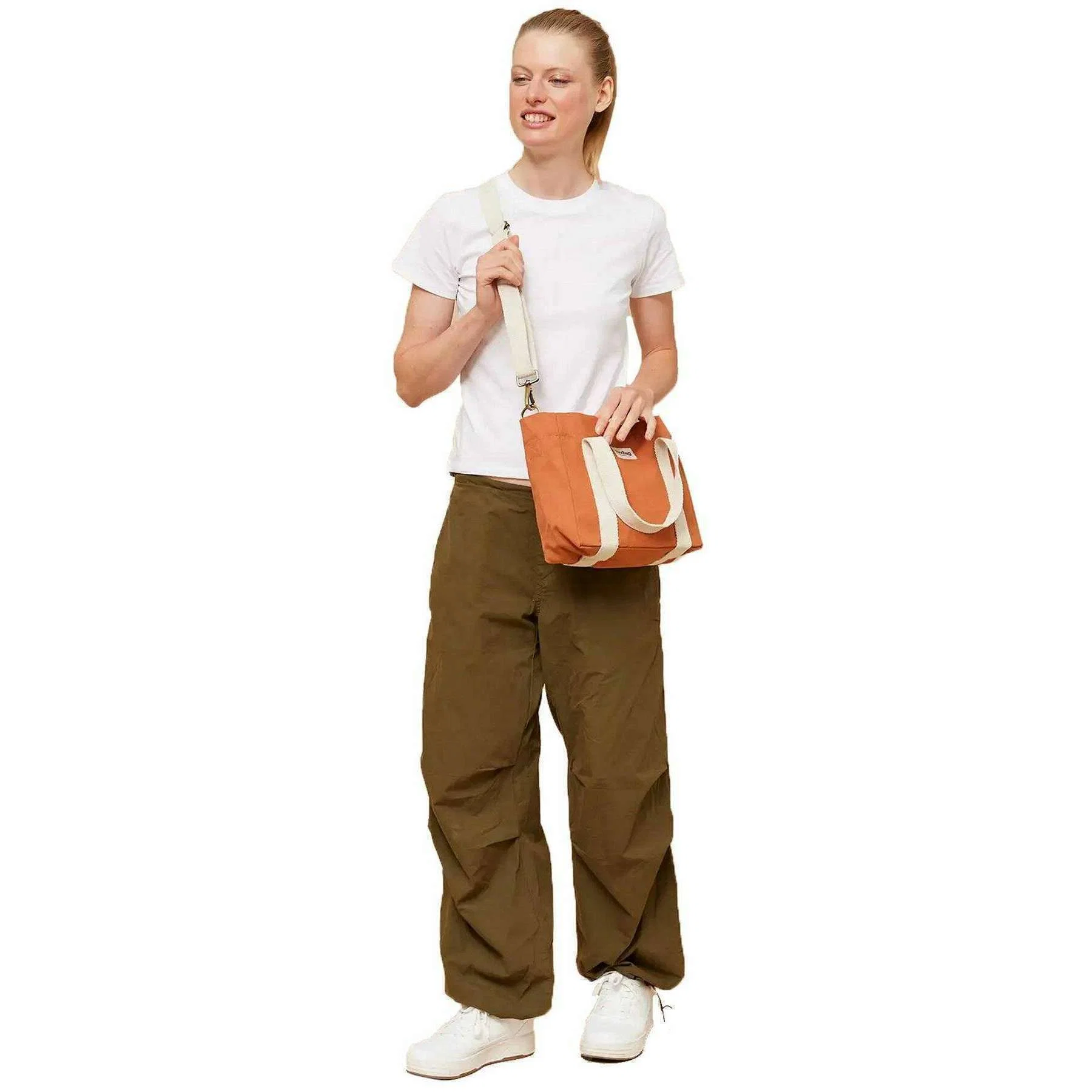 Hindbag Louise Square Crossbody Bag - Sienna Orange - Image 4