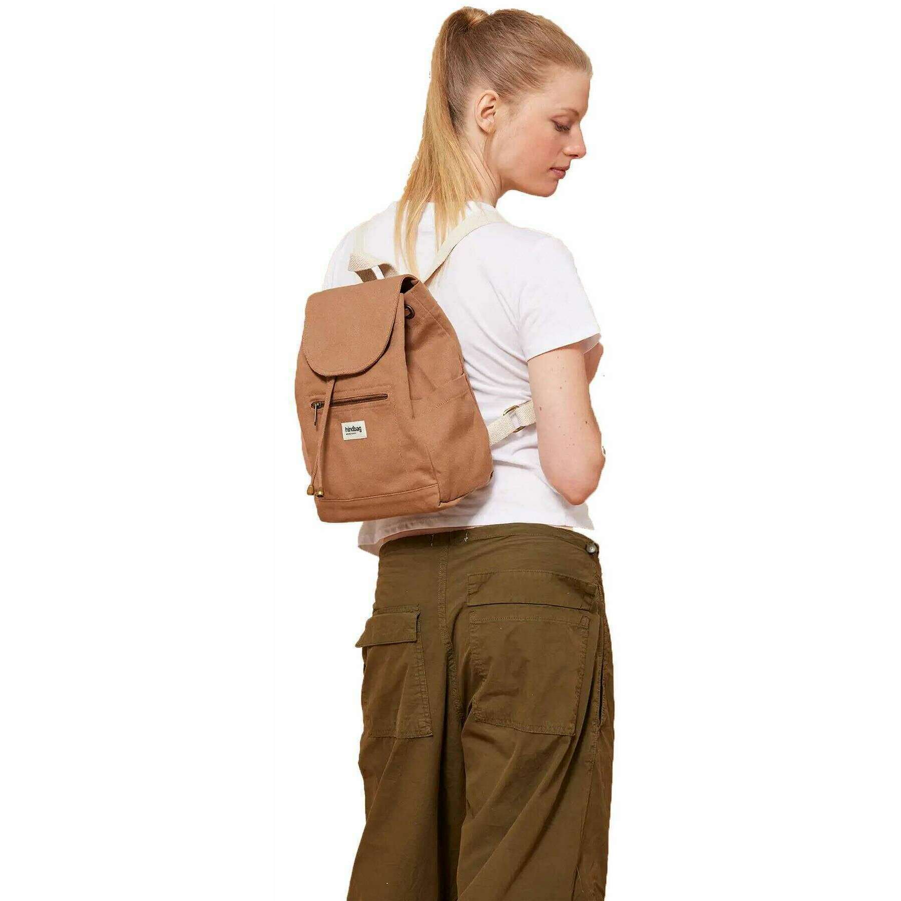 Hindbag Mini Eliot Small Backpack - Cinnamon Brown - Image 2