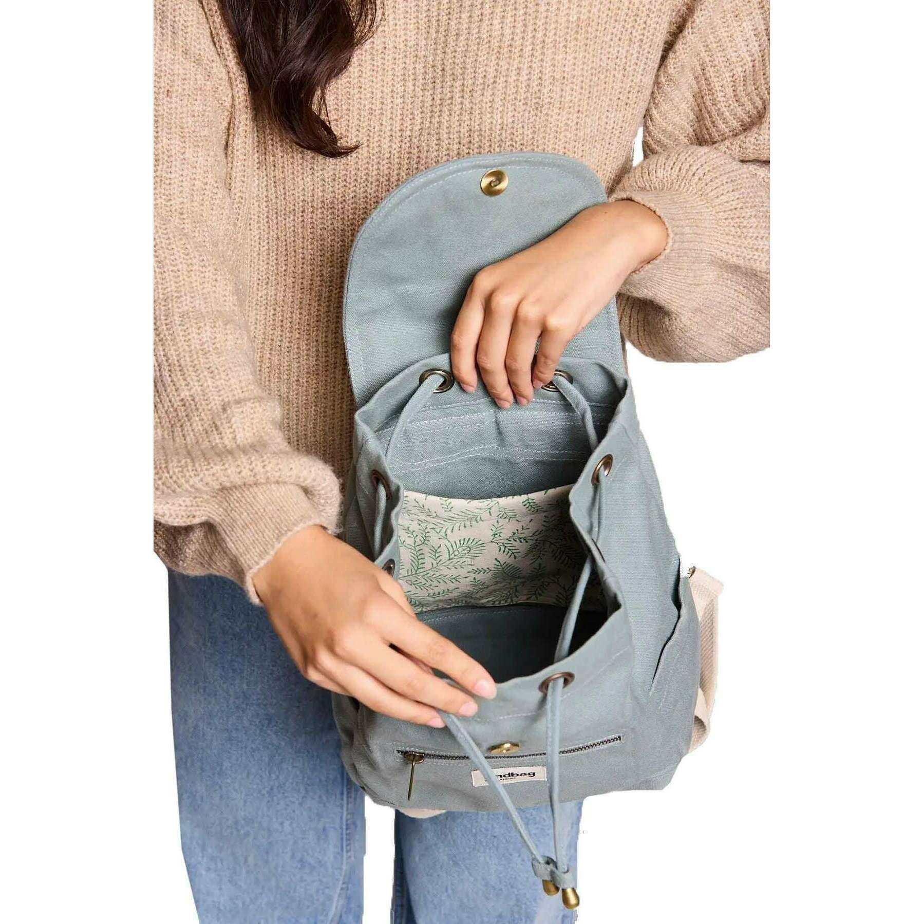 Hindbag Mini Eliot Small Backpack - Sage Blue - Image 4