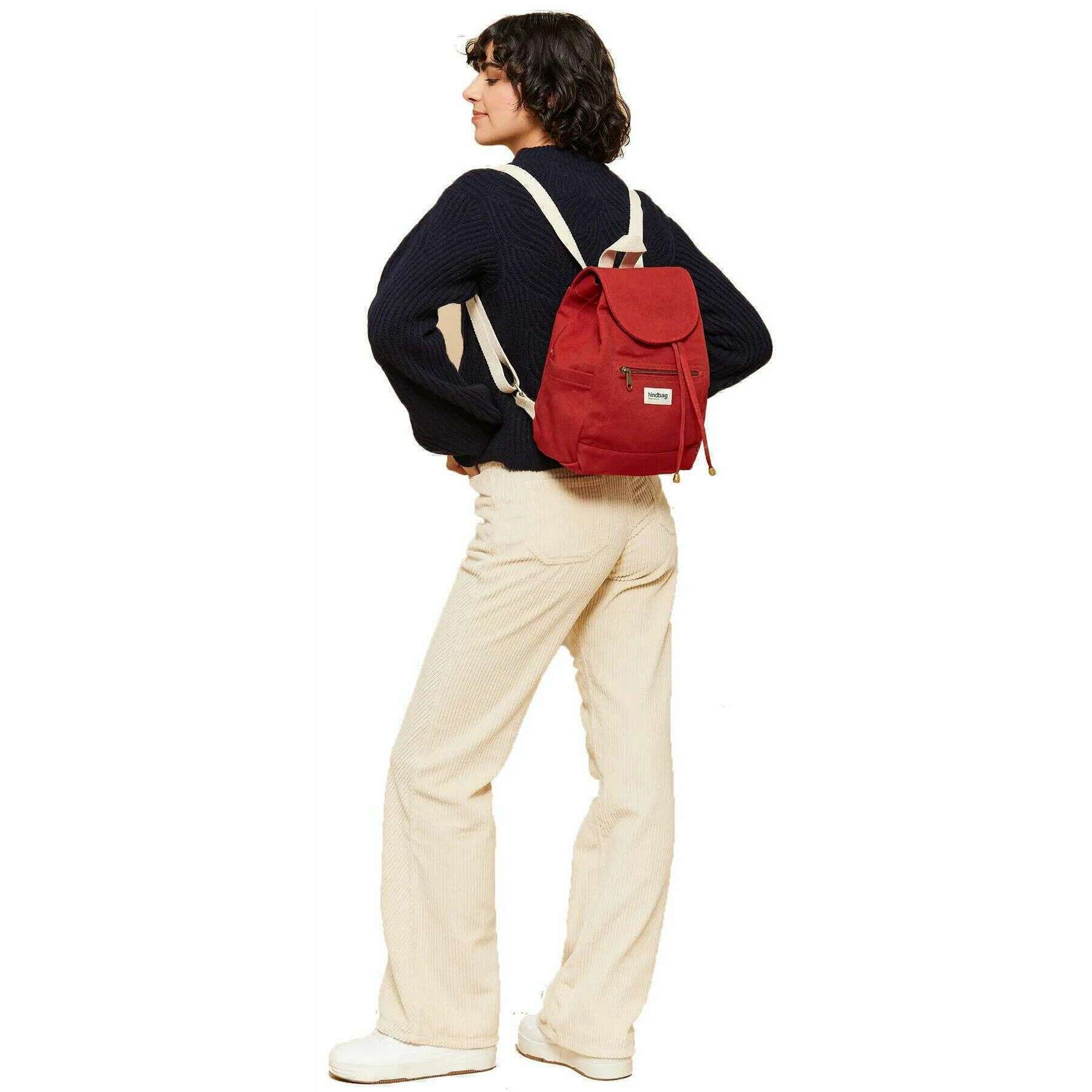 Hindbag Mini Eliot Small Backpack - Terracotta Red - Image 4