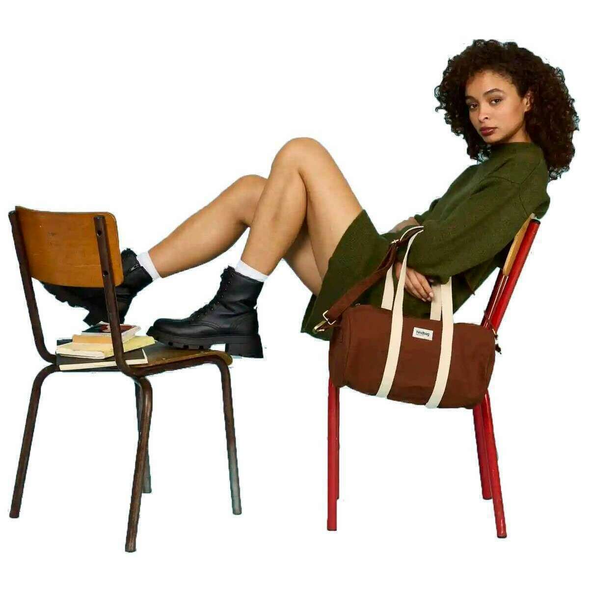 Hindbag Mini Simon Small Duffle Bag - Chocolate Brown - Image 2