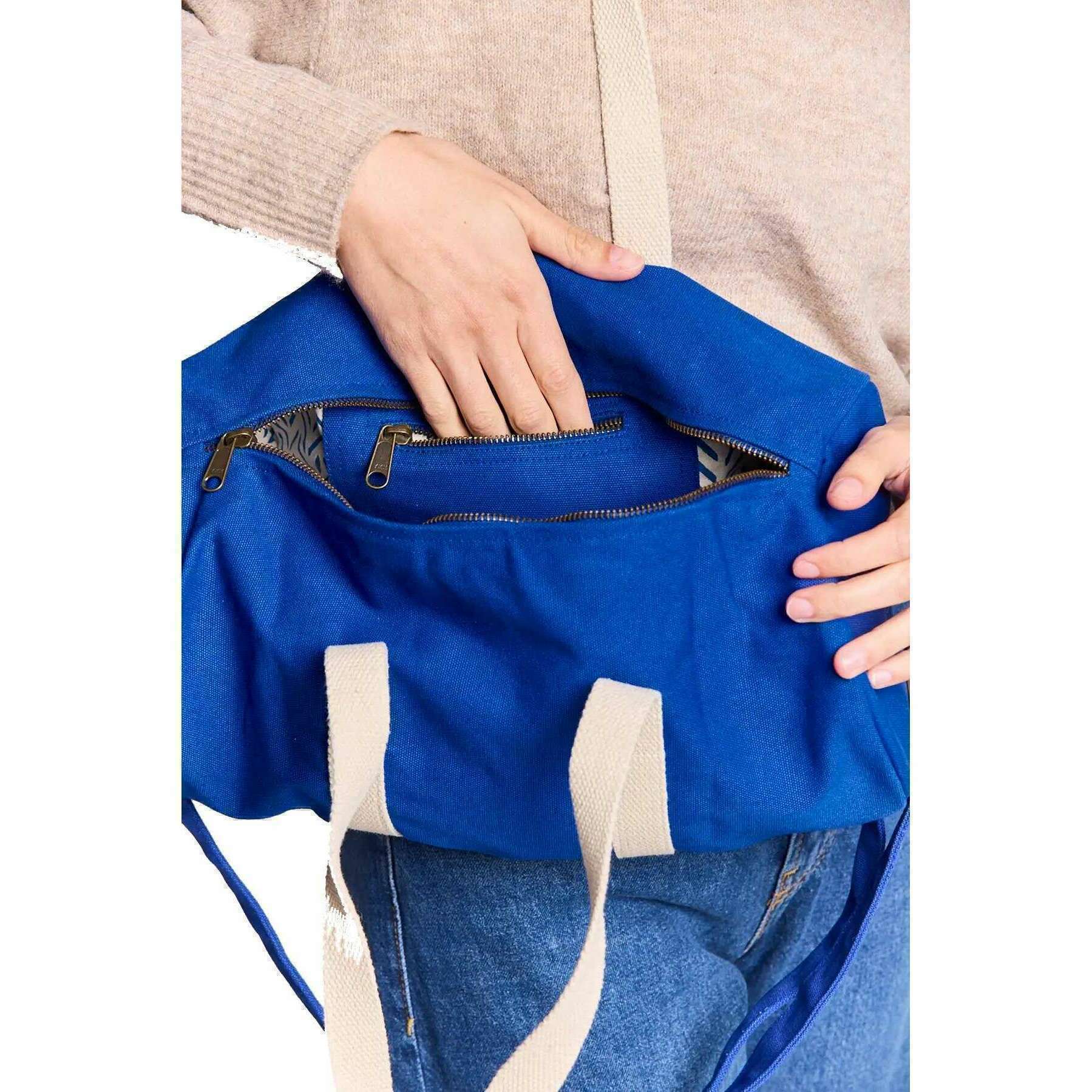 Hindbag Mini Simon Small Duffle Bag - Electric Blue - Image 3