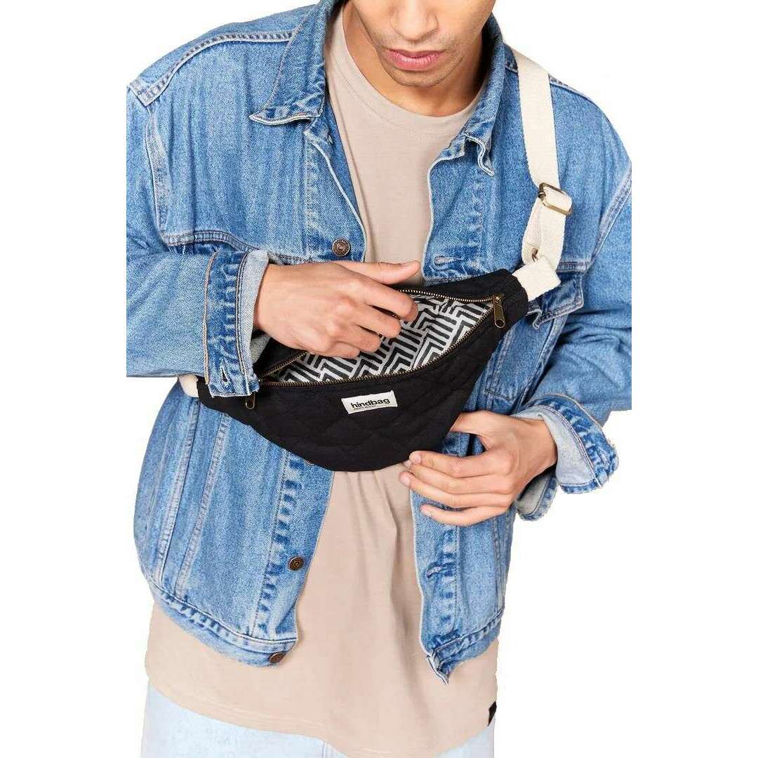 Hindbag Olivia Quilted Bum Bag - Black - Image 3